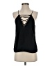 WAYF 100% Polyester Black Sleeveless Blouse Size S - photo 1