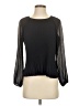 Club Monaco 100% Polyester Black Long Sleeve Blouse Size XS - photo 1