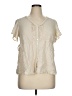 Torrid Ivory Short Sleeve Blouse Size 1X Plus (1) - photo 1