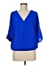 XOXO 100% Polyester Blue 3/4 Sleeve Blouse Size M - photo 1