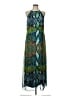Christin Michaels 100% Polyester Paisley Green Cocktail Dress Size L - photo 1