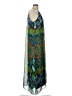 Christin Michaels 100% Polyester Paisley Green Cocktail Dress Size L - photo 4