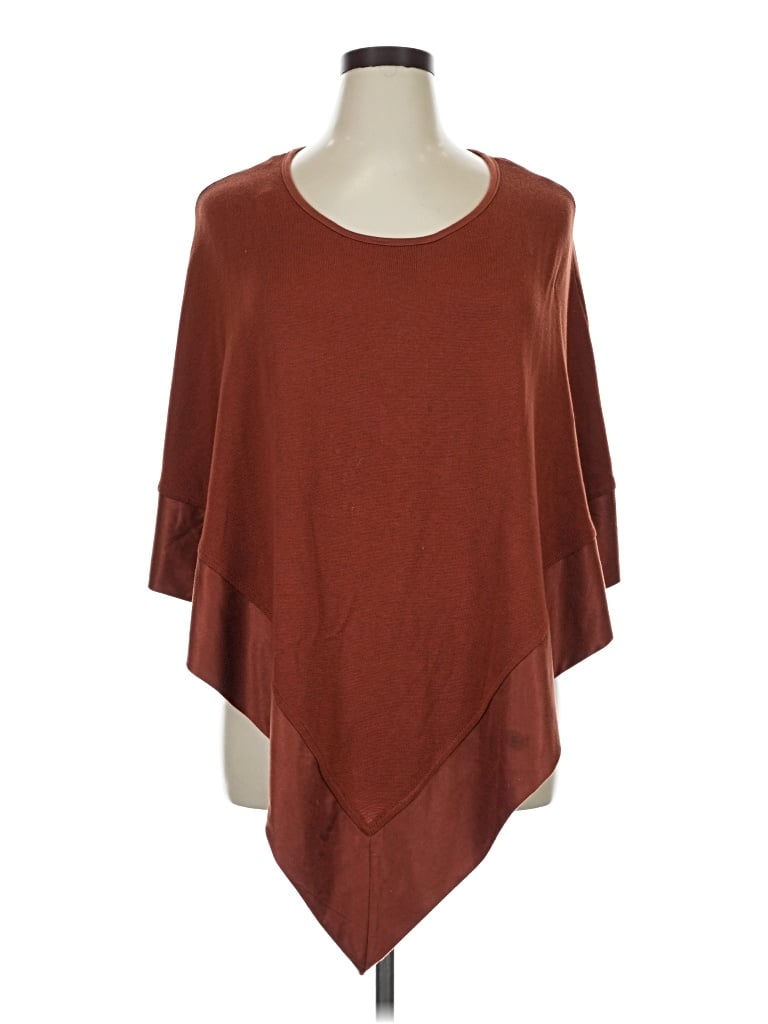 Pre-owned Chico's Poncho In Brown