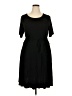 Kenar Solid Black Casual Dress Size 2X - photo 1