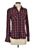 Seven7 Plaid Red Long Sleeve Button-Down Shirt Size XS - photo 1