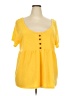 Rouge Yellow Short Sleeve Top Size 4X - photo 1