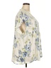 Jones & Co 100% Polyester Floral Ivory Short Sleeve Blouse Size 3X - photo 4