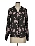 Maurices 100% Polyester Floral Black Long Sleeve Blouse Size XS - photo 1