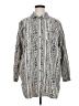 Secret Treasures Animal Print Silver 3/4 Sleeve Button-Down Shirt Size 1X - photo 1