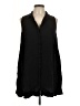 Old Navy 100% Viscose Black Sleeveless Button-Down Shirt Size L - photo 1