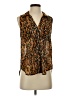 Minkpink Animal Print Brown Sleeveless Blouse Size S - photo 1