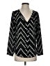 Veronica M. Black Long Sleeve Blouse Size S - photo 1