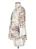 NYDJ 100% Recycled Polyester Animal Print Ivory 3/4 Sleeve Blouse Size S - photo 5