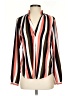 Ann Taylor 100% Polyester Stripes Orange Long Sleeve Blouse Size XS - photo 1