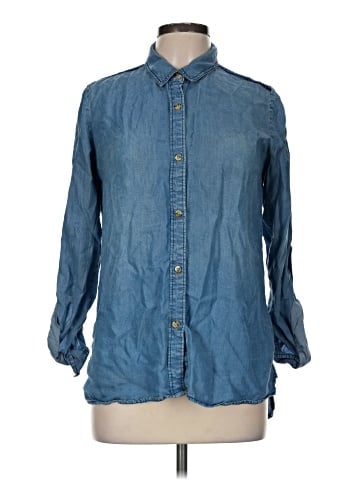 Buttons Long Sleeve Button-Down Shirt (view 1)