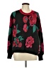 Dee Elly Floral Black Pullover Sweater Size L - photo 1