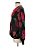 Dee Elly Floral Black Pullover Sweater Size L - photo 5