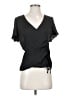 Naked Zebra Black Short Sleeve Blouse Size S - photo 1