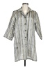 David Dart Silver 3/4 Sleeve Button-Down Shirt Size M - photo 1