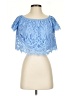 Express Blue Short Sleeve Blouse Size XS - photo 1