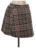 Self Cinema Plaid Brown Gray Casual Skirt Size S - photo 1