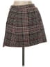 Self Cinema Plaid Brown Gray Casual Skirt Size S - photo 2