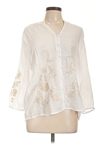 Como Black 3/4 Sleeve Blouse (view 1)