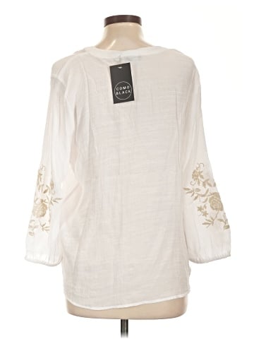 Como Black 3/4 Sleeve Blouse (view 2)