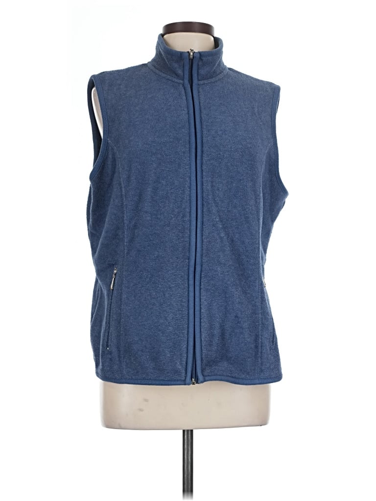 Pre-owned Karen Scott Sport Vest In Blue