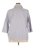 Apt. 9 Stripes Blue 3/4 Sleeve Button-Down Shirt Size 2X - photo 2