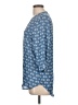 Bongo 100% Polyester Hearts Blue 3/4 Sleeve Blouse Size L - photo 5