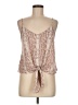 Lush 100% Polyester Tan Sleeveless Blouse Size M - photo 1