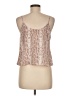 Lush 100% Polyester Tan Sleeveless Blouse Size M - photo 2