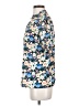 BTFBM 100% Polyester Floral Blue Short Sleeve Blouse Size S - photo 5