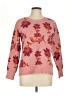 Time and Tru Floral Pink Pullover Sweater Size L - photo 1
