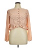 GB 100% Polyester Tan Long Sleeve Blouse Size XL - photo 1