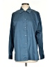 Doncaster Collection Blue Long Sleeve Button-Down Shirt Size 4 - photo 1