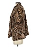 Entro Animal Print Brown Short Sleeve Blouse Size S - photo 5
