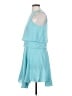 Tibi 100% Polyester Solid Teal Cocktail Dress Size 2 - photo 5