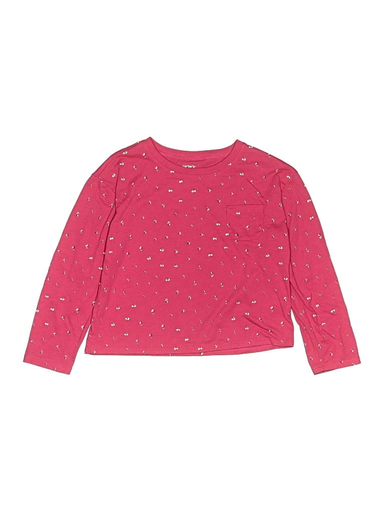 Pre-owned Carter's Kids' Long Sleeve T-shirt In Pink