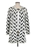 August Silk Chevron-herringbone White Cardigan Size M - photo 1