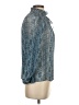 Intermix 100% Polyester Blue Long Sleeve Blouse Size M - photo 4