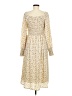 She + Sky 100% Polyester Ivory Casual Dress Size M - photo 2