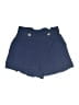 Shein 100% Cotton Solid Blue Shorts Size 0X - photo 1