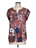 Daniel Rainn 100% Polyester Brown Short Sleeve Blouse Size L - photo 1