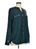 Calvin Klein 100% Polyurethane Teal Long Sleeve Blouse Size M - photo 4