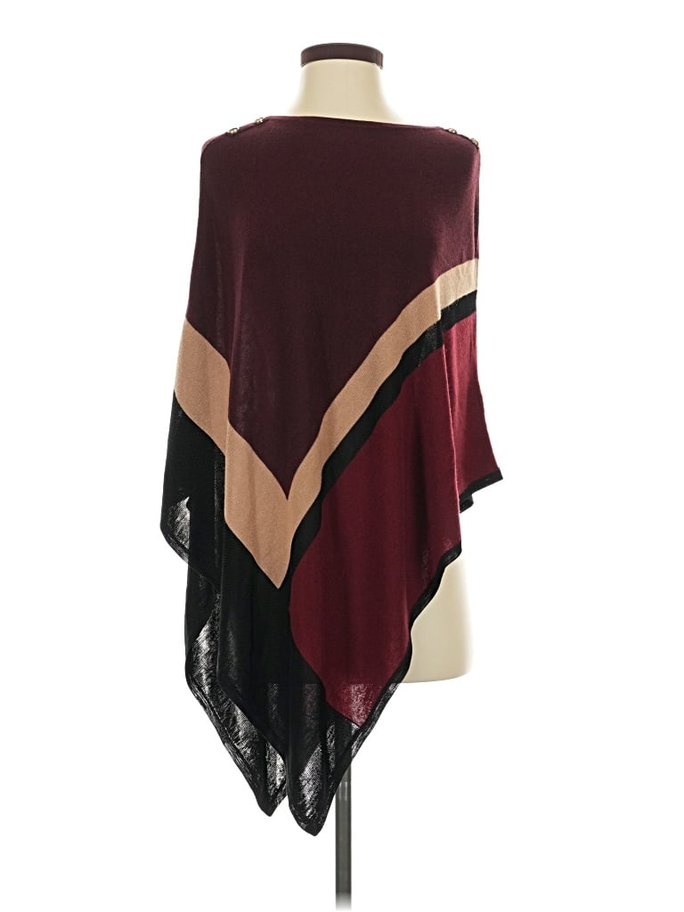 Pre-owned White House Black Market Poncho In Burgundy