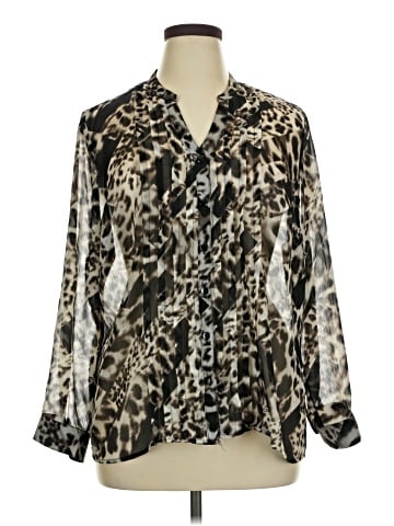 Cj Banks Long Sleeve Blouse (view 1)