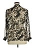 Cj Banks 100% Polyester Animal Print Brown Long Sleeve Blouse Size 1X - photo 2
