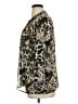 Cj Banks 100% Polyester Animal Print Brown Long Sleeve Blouse Size 1X - photo 5